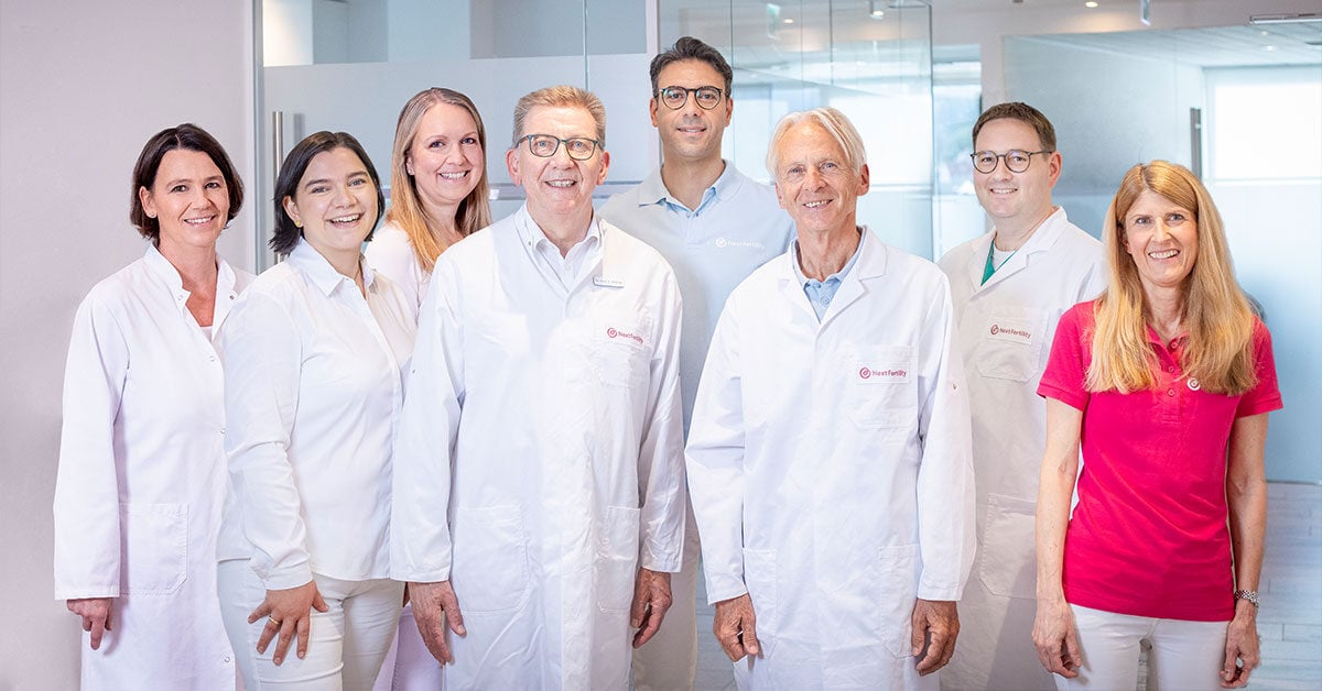 Gruppenbild des Ärzteteams von Next Fertility Ulm